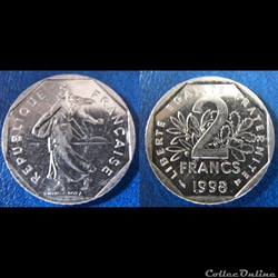 2 francs SEMEUSE 1998