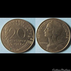 20 centimes Marianne 1987