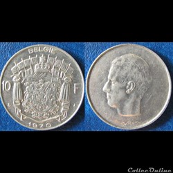 10 francs Baudouin Ier (nr) 1970