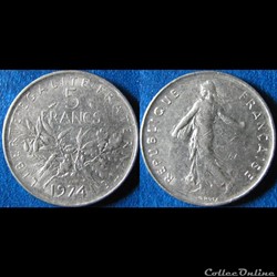 5 francs Semeuse 1974