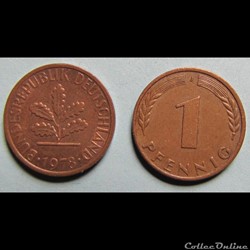 1 pfennig 1978 J