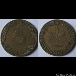 5 pfennig 1966 F
