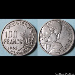 100 francs Cochet 1958