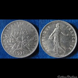 5 francs Semeuse 1971