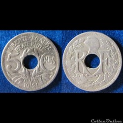 5 centimes Lindauer (petit module) 1921