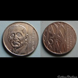 5 francs MENDES-FRANCE 1992