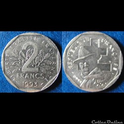 2 francs Jean Moulin 1993