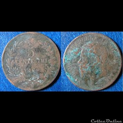 5 centesimi Victor-Emmanuel II 1862 N