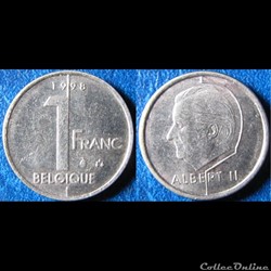 1 franc Albert II (fr) 1998