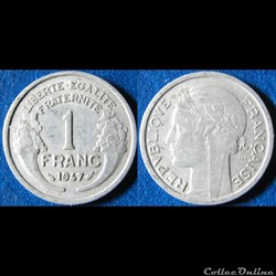 1 franc morlon (légère) 1947
