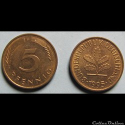 5 pfennig 1995
