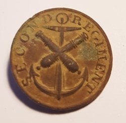 Bouton second régiment d'artillerie de marine 1803
