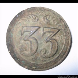 Bouton 33e RI second empire