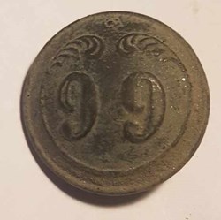 Bouton 99e RI Second Empire