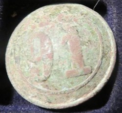 Bouton 91e RI Second Empire