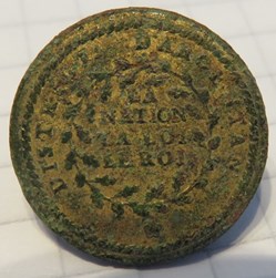 Bouton troupes irrégulières 1791-1792