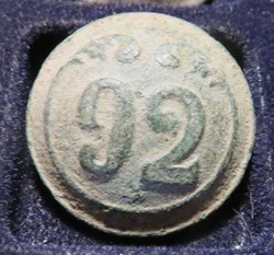 Bouton 92e RI Second Empire
