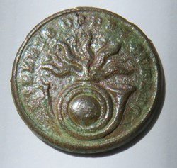 Bouton garde nationale voltigeur 1830-1846