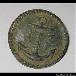 Bouton de conscrits ouvriers 17e C . 1803.
