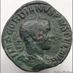 Gordien III - Sesterce - P M TR P V COS II P P - RIC 307 a