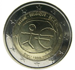 2 Euros Commémo. Belgique 2009 - 10 ans EMU