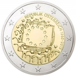 2 Euros Commémo. Autriche 2015 - 30 ans du drapeau européen