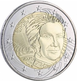 2 Euros Commémo. UNC France 2018 - Simone Veil