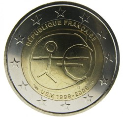2 Euros Commémo. FRANCE 2009 - 10 ans EMU