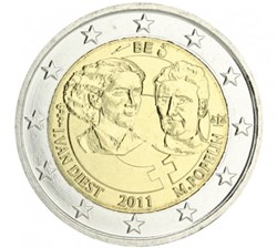 2 Euros Commémo. Belgique 2011 - Journée de la femme