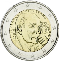 2 Euros Commémo. FRANCE 2016 - François Mitterrand