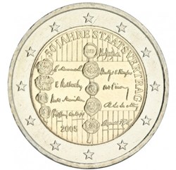 2 Euros Commémo. Autriche 2005 - Traité d'Etat