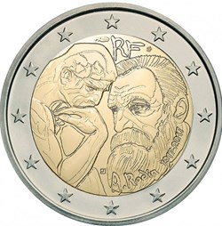 2 Euros Commémo. FRANCE 2017 - Auguste Rodin