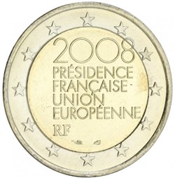 2 Euros Commémo. FRANCE 2008 - Présidence de l'U.E.