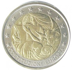 2 Euros Commémo. ITALIE 2005 - Constitution Européenne