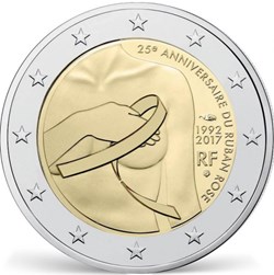 2 Euros Commémo. France 2017 - Lutte contre le cancer du sein