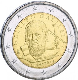 2 Euros Commémo. ITALIE 2014 - Galilée