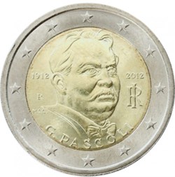 2 Euros Commémo. ITALIE 2012 - Giovanni Pascoli