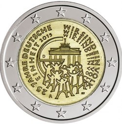 2 Euros Commémo. Allemagne 2015 - Réunification allemande