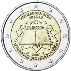 2 Euros Commémo. Pays-Bas 2007 -Traité de Rome