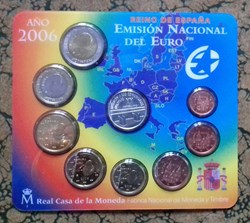 Coffret Euro Annuel Espagne 2006, avec médaille, BU