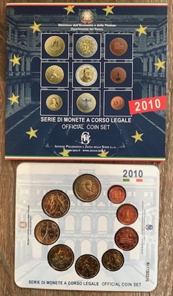 Coffret Euro Annuel Italie 2010 BU avec 2€ Commémorative