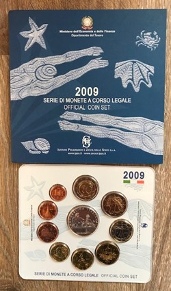 Coffret Euro Annuel Italie 2009 BU avec 5€ argent