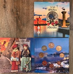 Coffret Euro Annuel Grèce 2018 Rhodes BU
