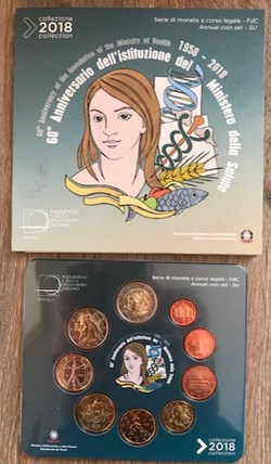 Coffret Euro Annuel Italie 2018 BU avec 2€ Commémorative