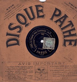 Disque Pathé 90tr/mn 21cm