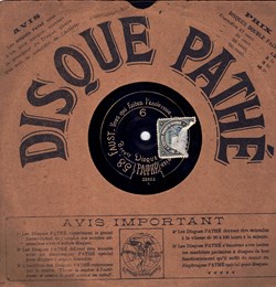 Disque Pathé 90tr/mn 21cm