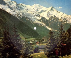 Disque carte postale Chamonix