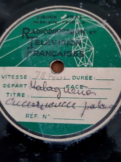 Malaguena disque 78 tr enregistrement sur disque Pyral pour la RTF