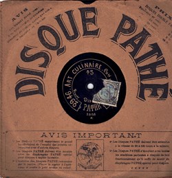 Disque Pathé 90tr/mn 21cm