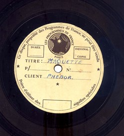 Publicité Phebor. Enregistrement sur disque Pyral. Phebor met de l'or dans vos cheveux...